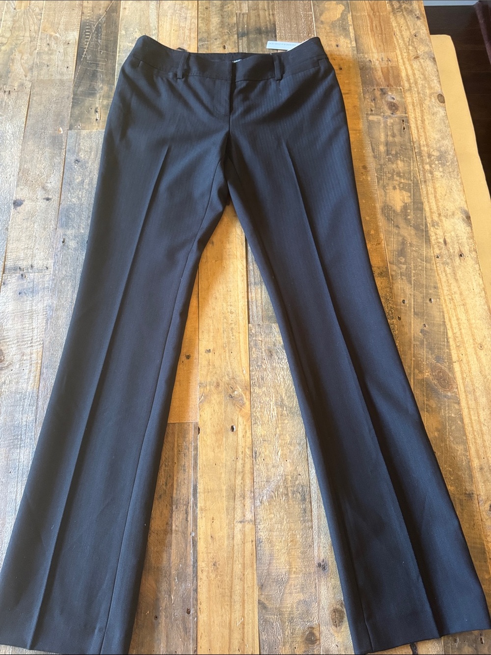 Black Barely Boot-Cut Dress Trousers